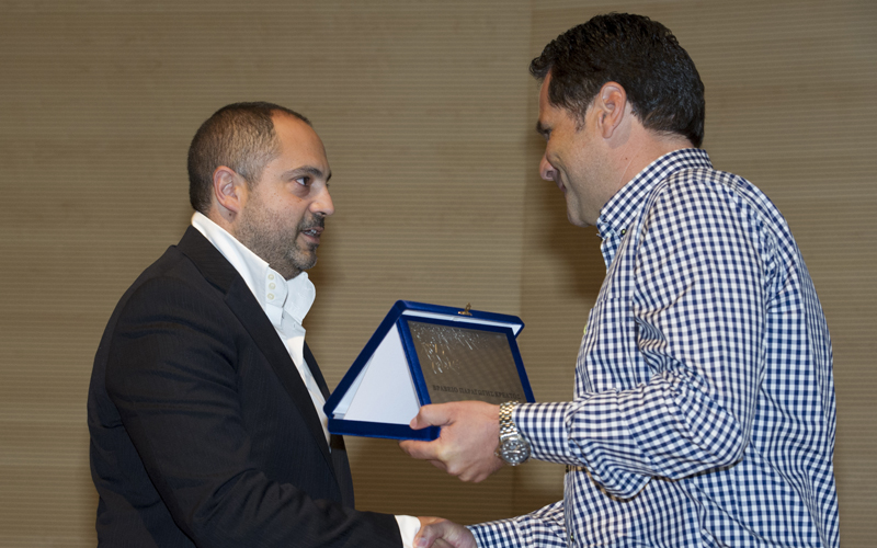 Το βραβείο απένειμε ο κ. Λευτέρης Γεωργιάδης, ιδιοκτήτης του «Κρεοτεχνείου Γεργιάδης».