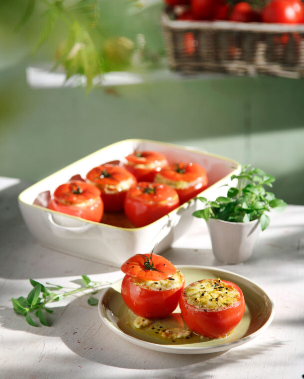 Ντομάτες γεμιστές με ρικότα από την Ιταλία